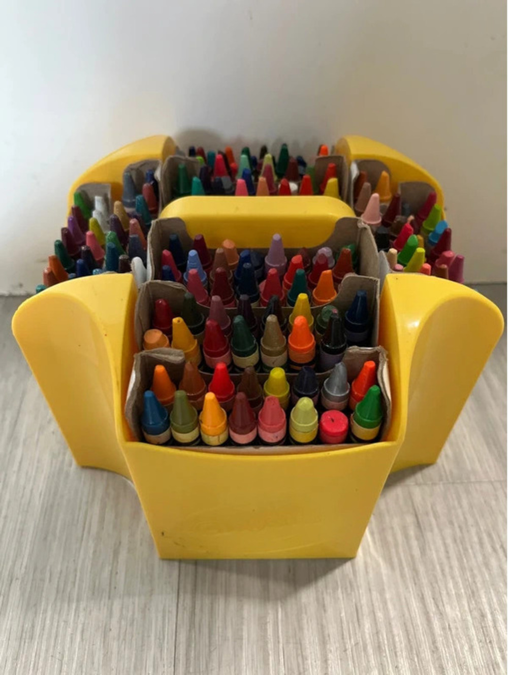Crayola storage box container with crayons